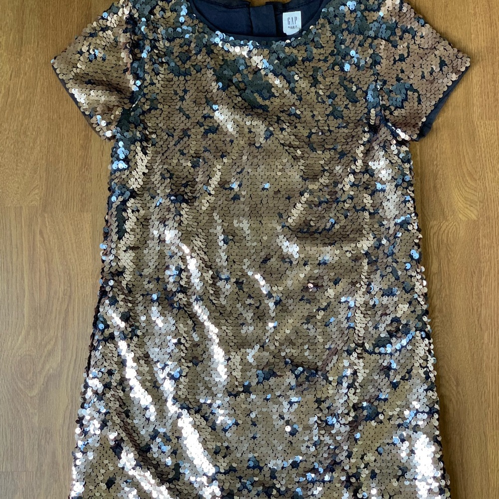 GAP girls sequin dress L/10-11 years